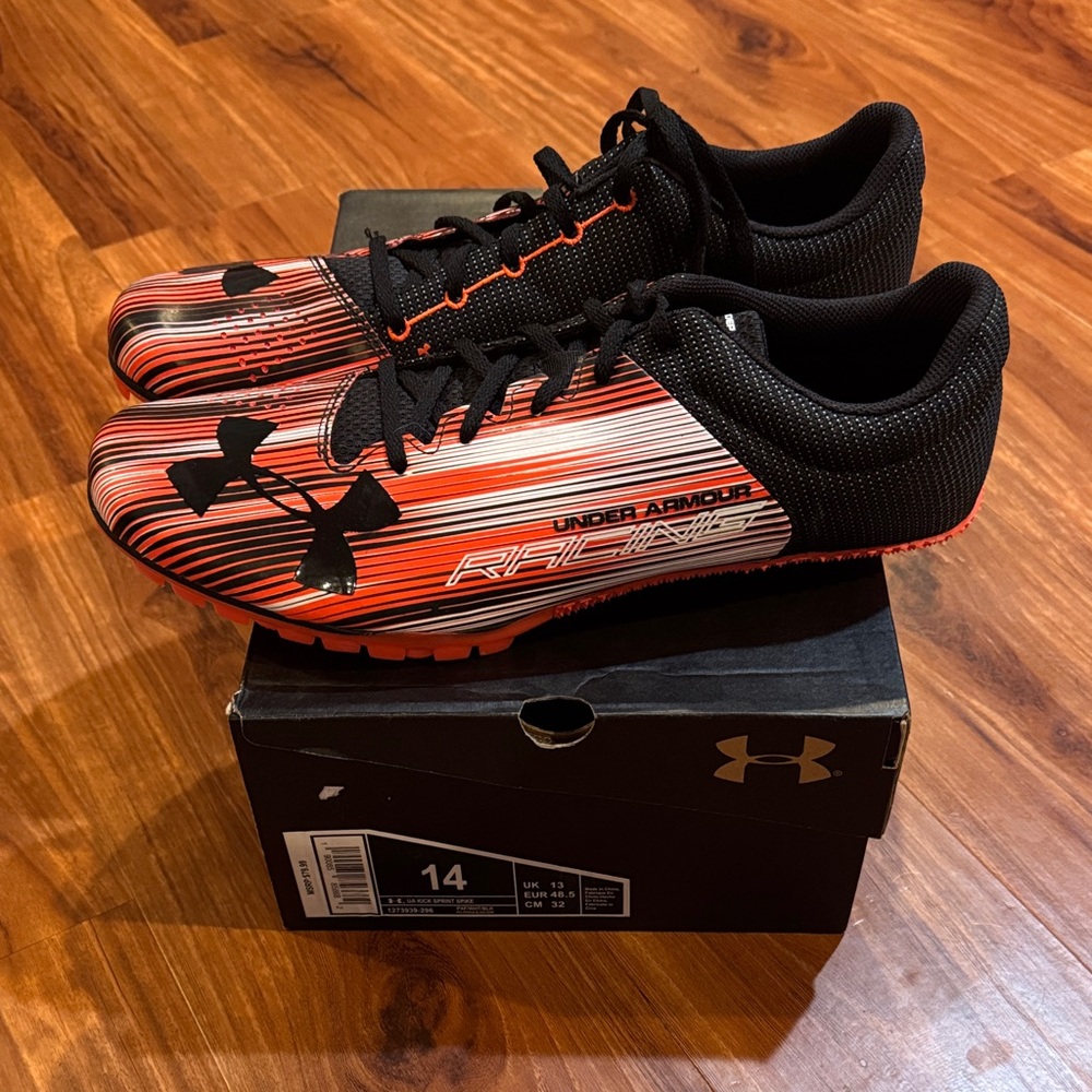 Under Armour Black and Red Racing Shoes